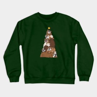 Christmas Tree English Bulldog Crewneck Sweatshirt